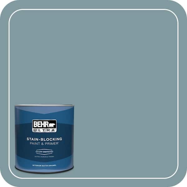 BEHR ULTRA 1 qt. #ECC-56-3 Lake View Extra Durable Satin Enamel Interior Paint & Primer