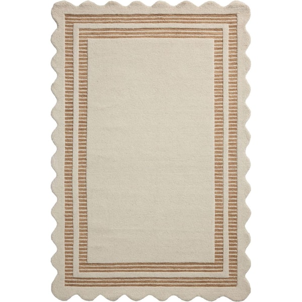 Chris Love Julia Scottie Ivory/Rust 7 ft. 9 in. x 9 ft. 9 in. Transitional Area Rug