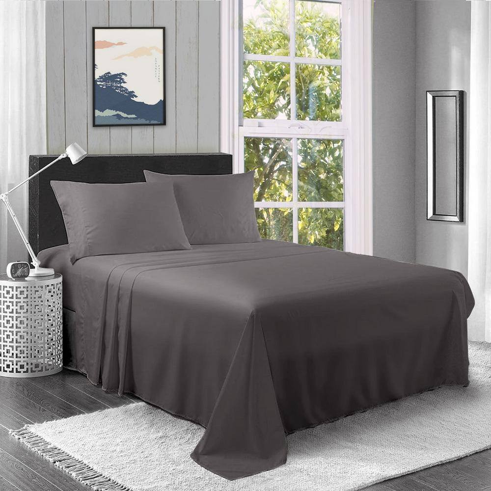 BLC Microfiber Sheet Set King Light Grey