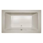 SIA PURE AIR 66 in. x 36 in. Acrylic Right-Hand Drain Rectangular Drop-In Air Bath Bathtub in Oyster