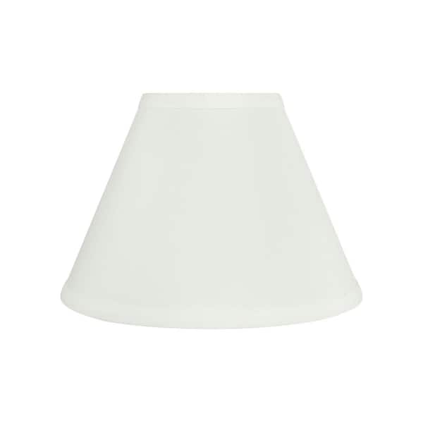 Photo 1 of 9 in. x 6-1/2 in. White Hardback Empire Lamp Shade