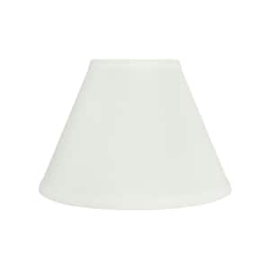 9 in. x 6-1/2 in. White Hardback Empire Lamp Shade