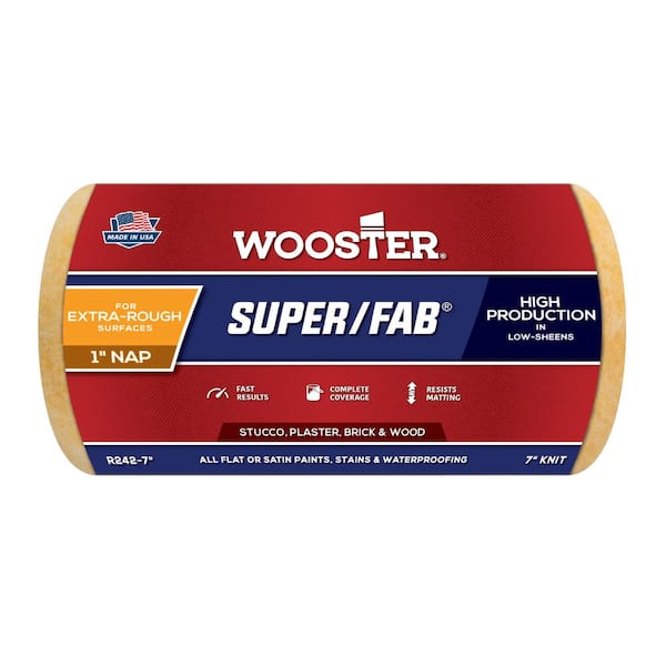 Wooster 7 in. x 1 in. Super/Fab High-Density Knit Roller Cover