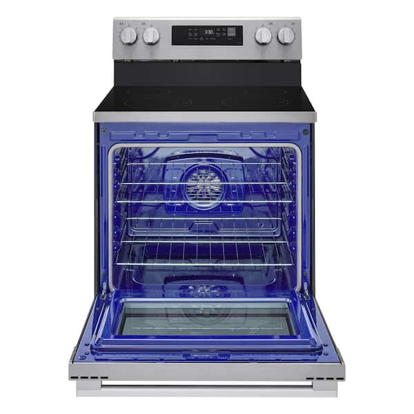 6.3 cu. ft. Electric Single Smart Oven Range with Air Fry, Convection, EasyClean and Premium Handle in Stainless Steel