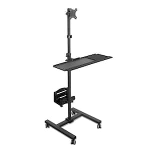 Mobile Cart With Monitor Mount and CPU Holder for 13 in. to 32 in. Screens