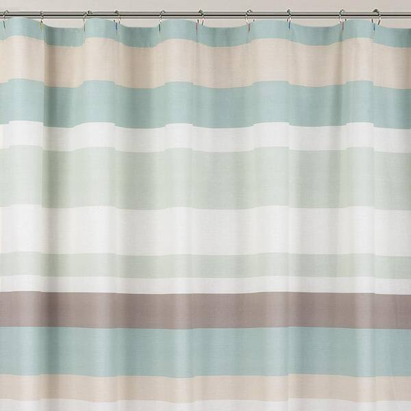 Nouvelle Home Coastal Stripe 72 In Multicolor Shower Curtain Sc47coast The Depot Multicolor Shower Curtain Sc47coast, Striped Shower Curtain Multicolor
