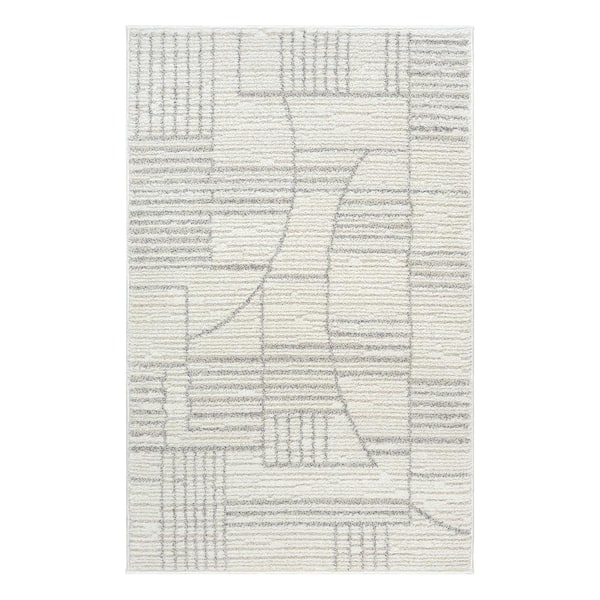 Concord Global Trading Nizza Collection Montana Ivory 3 ft. x 4 ft. Geometric Scatter Rug