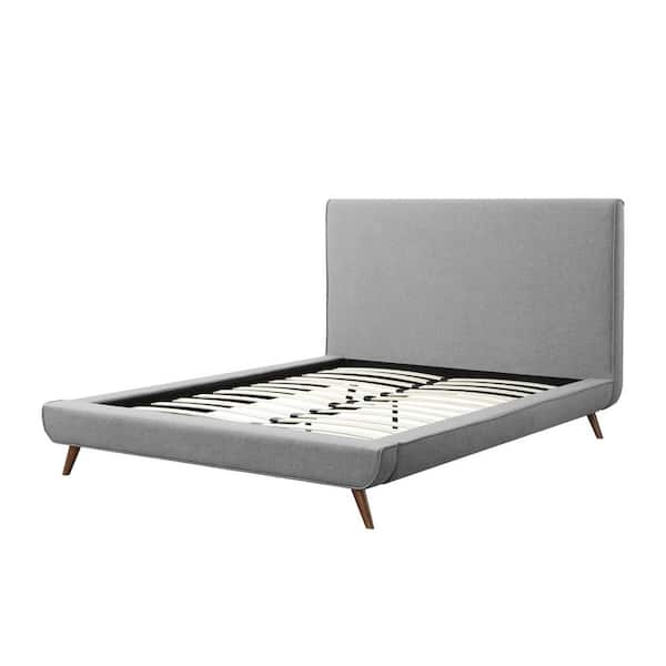Loft Lyfe Alaric Grey Full Size Platform Bed Upholstered Linen