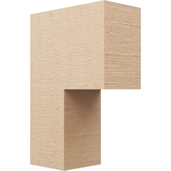 Ekena Millwork 11 in. x 33 in. x 22 in. Classic Chapel Hill Rough Cedar Woodgrain TimberThane Corbel, Primed Tan