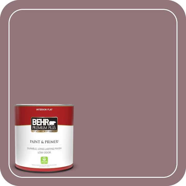 BEHR PREMIUM PLUS 1 qt. #110F-5 Phantom Hue Flat Low Odor Interior Paint & Primer
