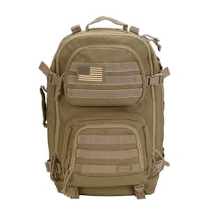 Military Tactical 20 in. Tan Laptop Backpack