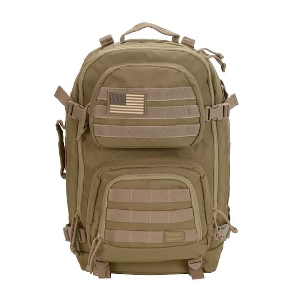 Rockland Military Tactical 20 in. Tan Laptop Backpack
