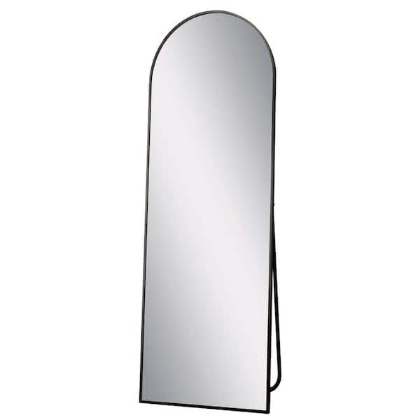 XRAMFY 26 in. W x 71 in. H Arched Black Aluminum Alloy