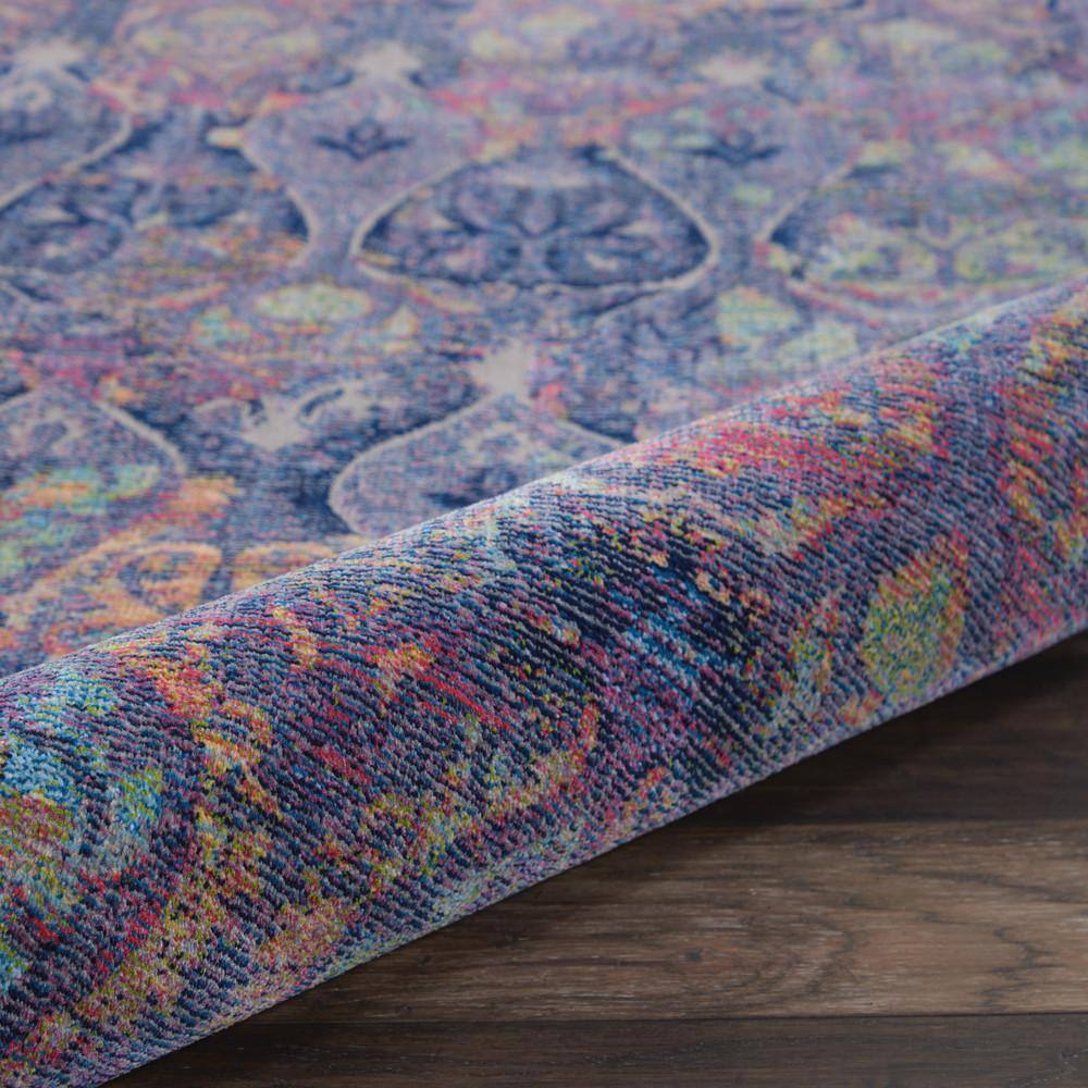 Silky Sheen Bohemian Navy 2' x 4' Synthetic Area Rug