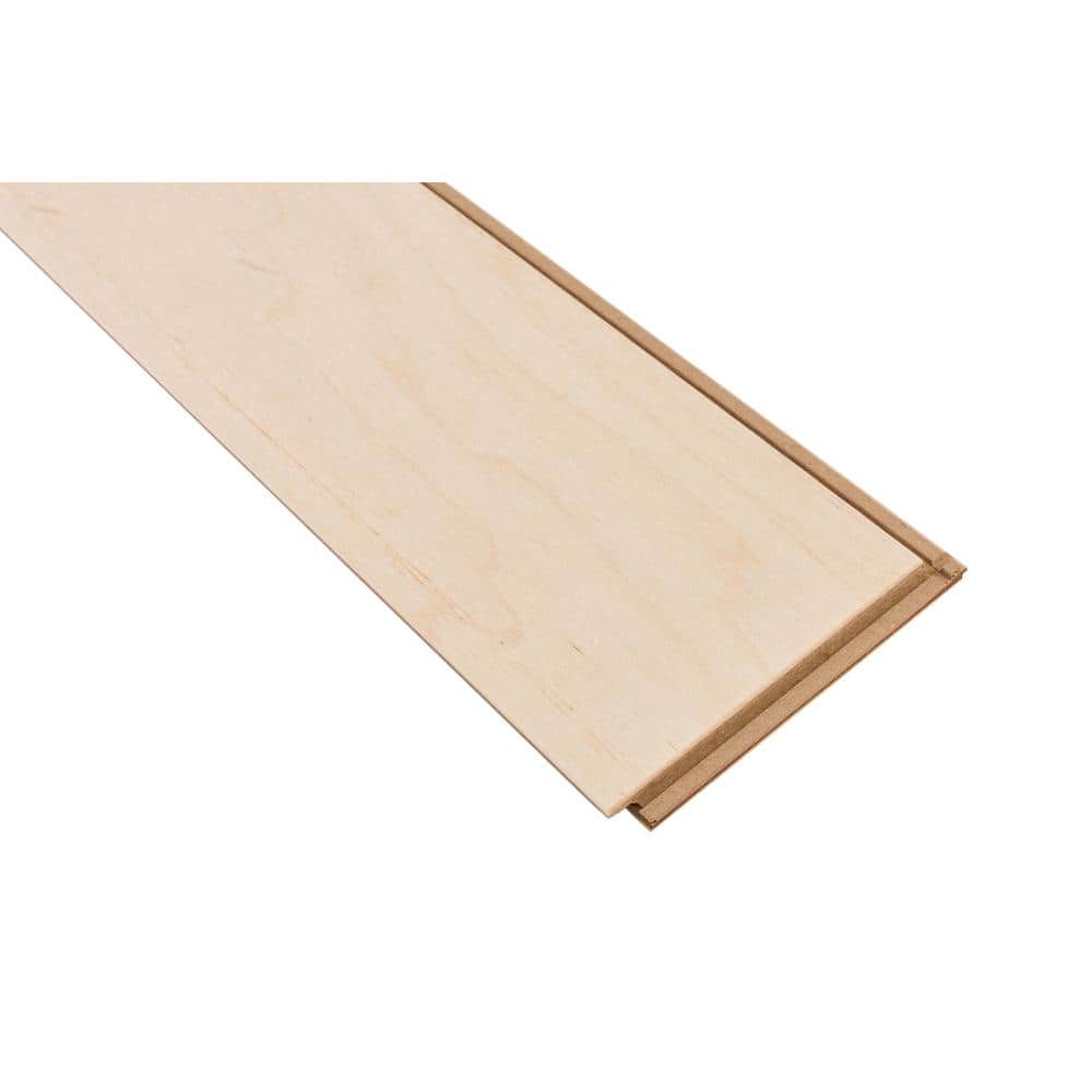 Natural Maple 5" Wide Click-Lock Engineered Hardwood Flooring