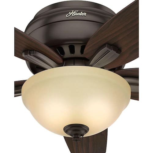 Newsome 42 in. Indoor Low Profile Premier Bronze Ceiling Fan with Light Kit Ceiling Fans With Lights