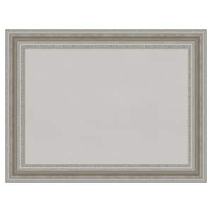 Parlor Silver Framed Grey Corkboard 34 in. x 26 in Bulletin Board Memo Board