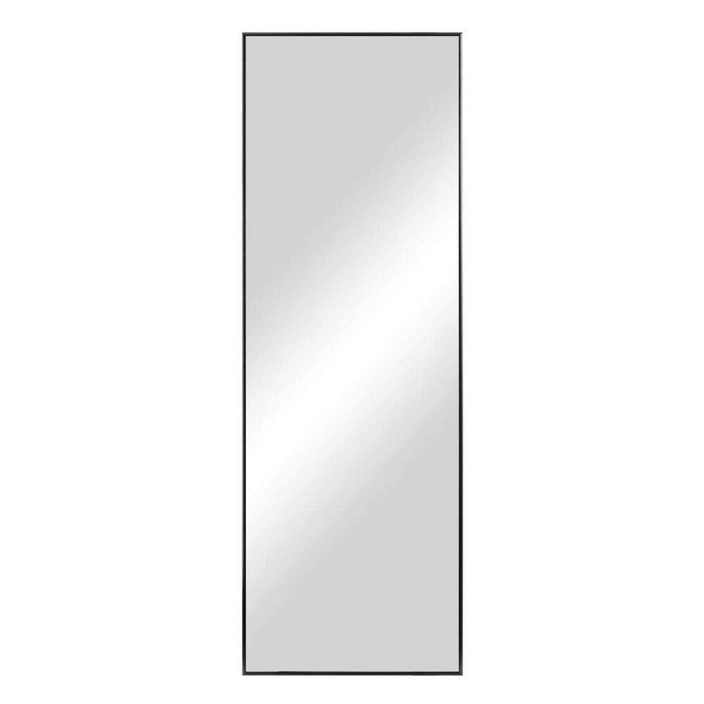 23 in. W x 65 in. H Rectangle Metal Frame Black FullLength Mirror D