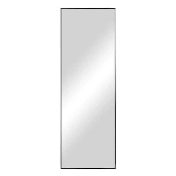 Unbranded 17 in. W x 60 in. H Rectangle Metal Frame Black Full-Length Mirror