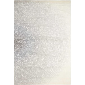 Twilight Ivory/Grey 9 ft. x 12 ft. Abstract Contemporary Area Rug