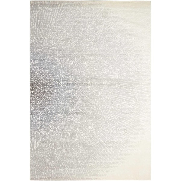 Nourison Twilight Ivory/Grey 9 ft. x 12 ft. Abstract Contemporary Area Rug