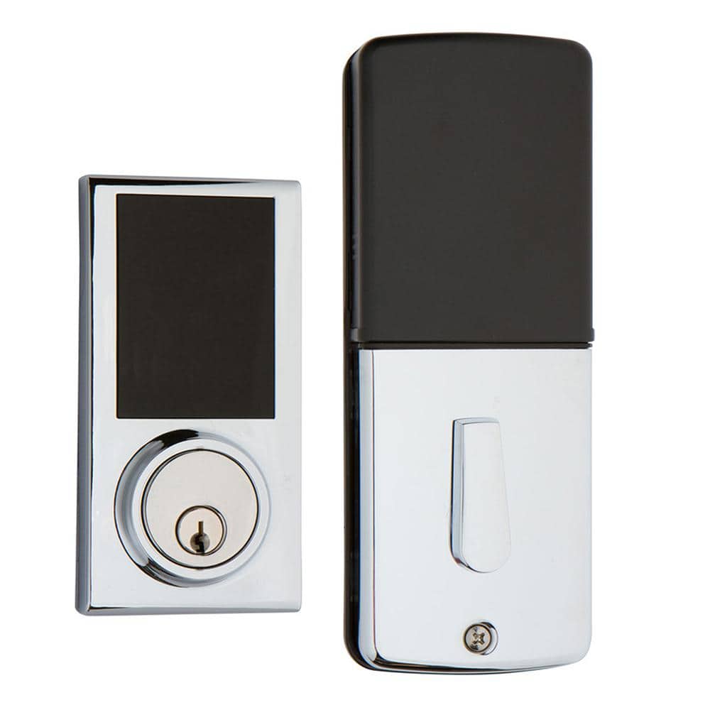 Polished Chrome Electronic Single Cylinder Deadbolt