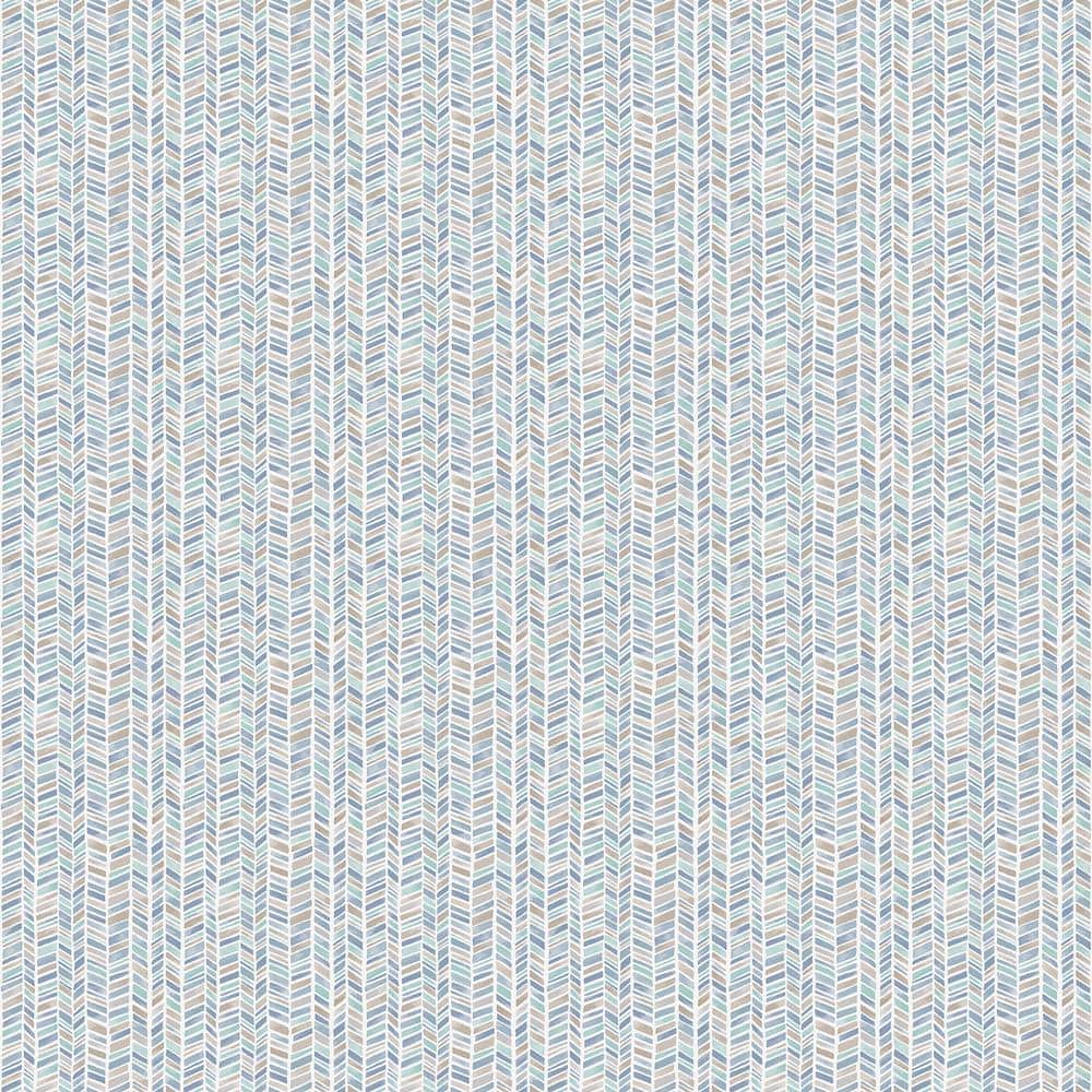 Stained Glass Stripe Teal/Navy/Tan Matte Finish Non-Woven Paper Non-Pasted  Wallpaper Roll G56695 - The Home Depot