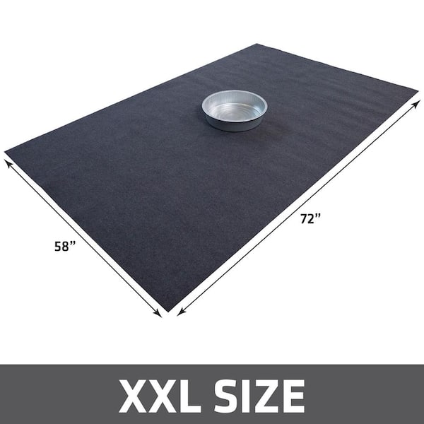 Drymate 6ft. W x 4 ft. 10 in. L Charcoal Commercial/Residential Polyester Garage Flooring Maintenance Mat, Grey