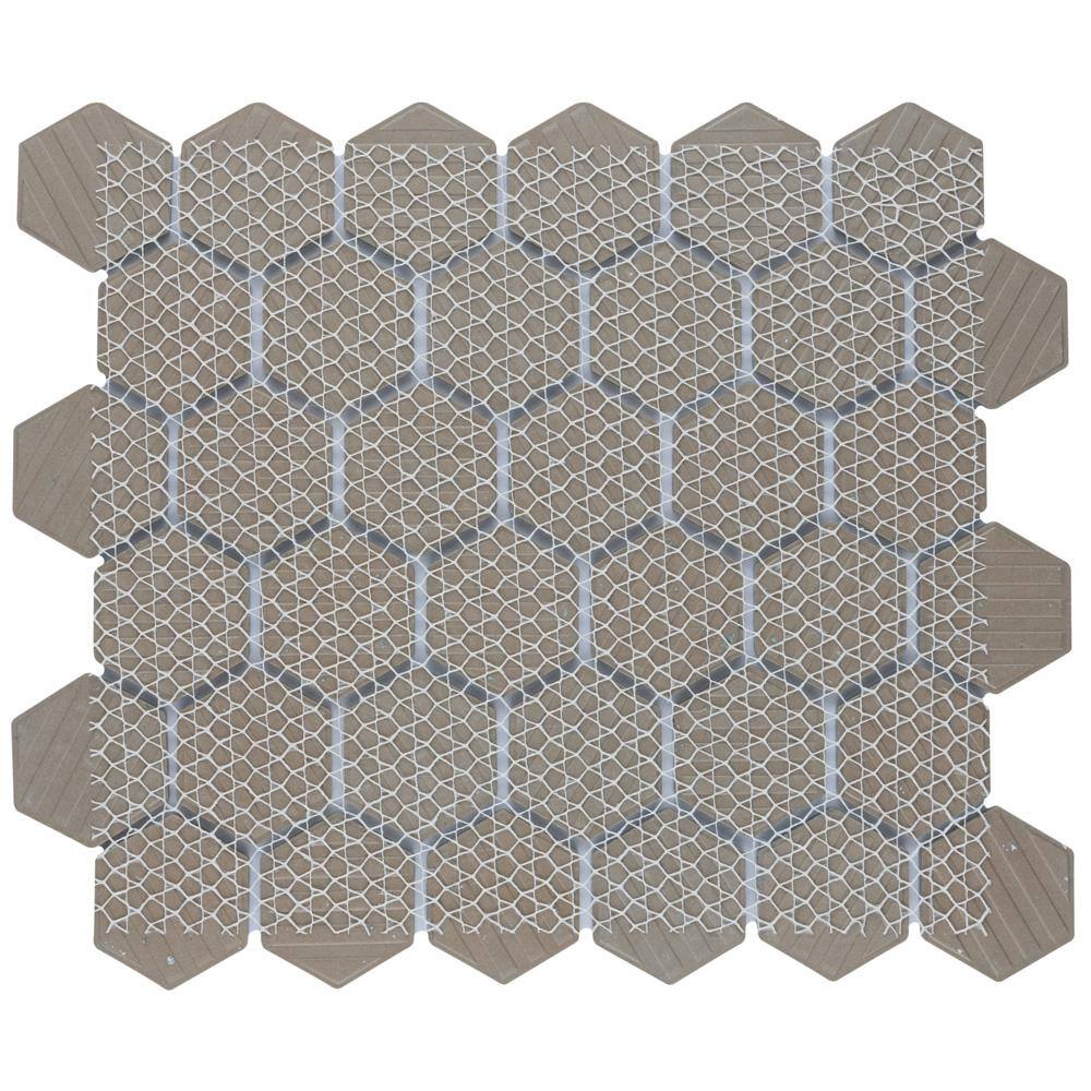 Dove Gray 2" Hex Porcelain Mosaic Tile for Floor and Wall