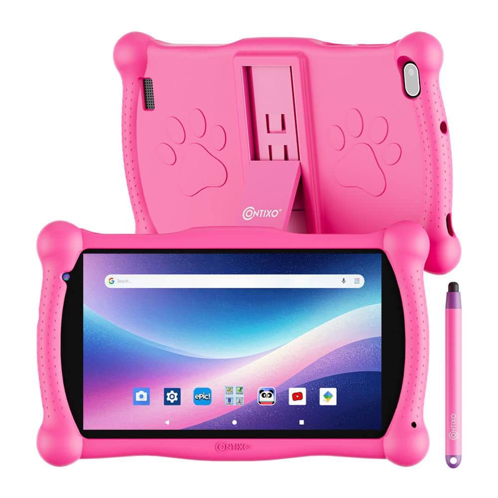 7 in. Kids Tablet 16GB Android 11 with Parental Controls, Kid-Proof Case and HD Touchscreen, Pink