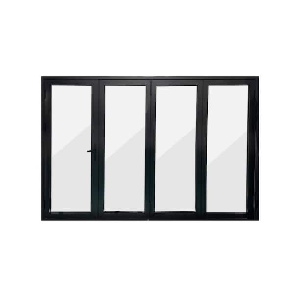 Eris 144 in. x 96 in. Black Right Opening/Outswing Aluminum Folding Patio Door Eris 144 in. x 96 in. Black Right Opening/Outswing Aluminum Folding Patio Door