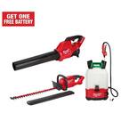 M18 FUEL 120 MPH 450 CFM 18-Volt Lithium-Ion Brushless Cordless Handheld Blower/Hedge Trimmer and Sprayer Kit