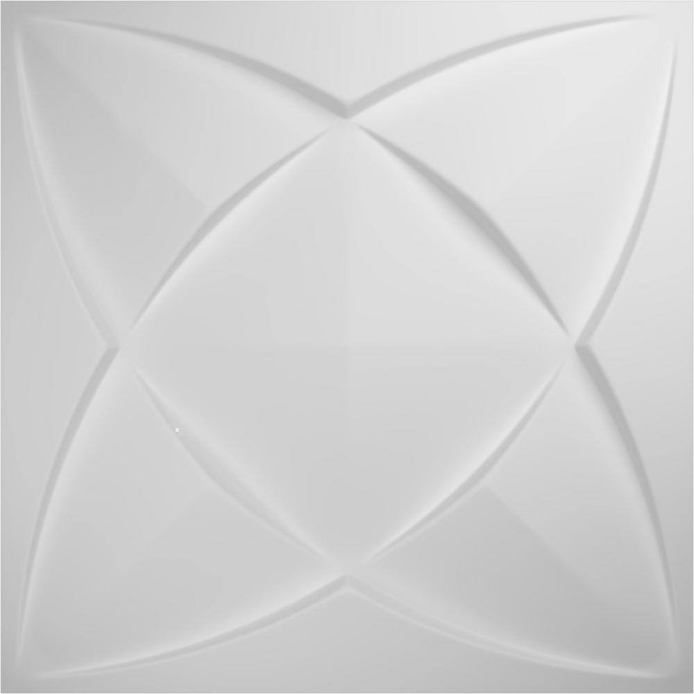 White Textured PVC 3D Decorative Wall Panel 19.63" x 19.63"