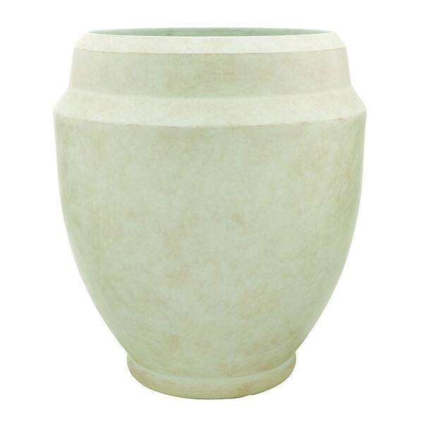 Southern Patio Monroe Extra Large 22 in. x 23.62 in. 94 Qt. Antique White Resin Composite Indoor/Outdoor Planter