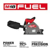 M18 FUEL 18V Li-Ion Cordless Brushless 6-1/2 in. Plunge Cut Track Saw with 31 in. Track Saw Guide Rail and Track Clamps