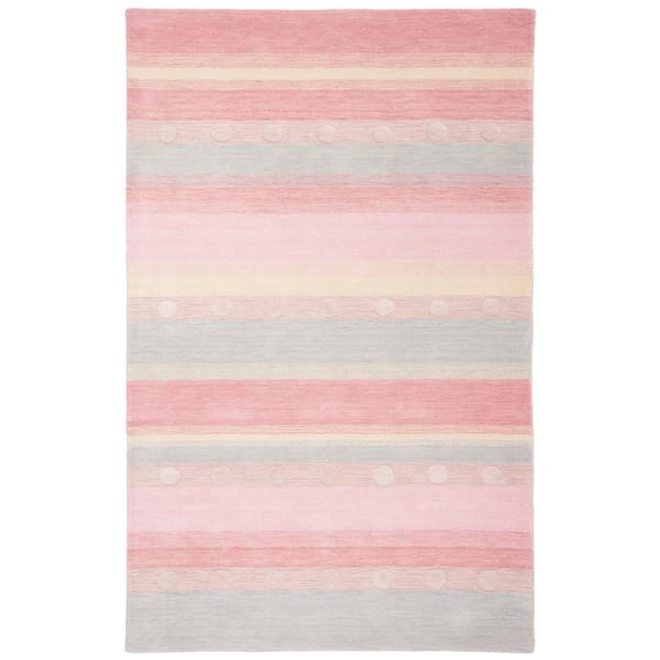 SAFAVIEH Kids Light Blue/Pink 8 ft. x 10 ft. Polka Dot Area Rug