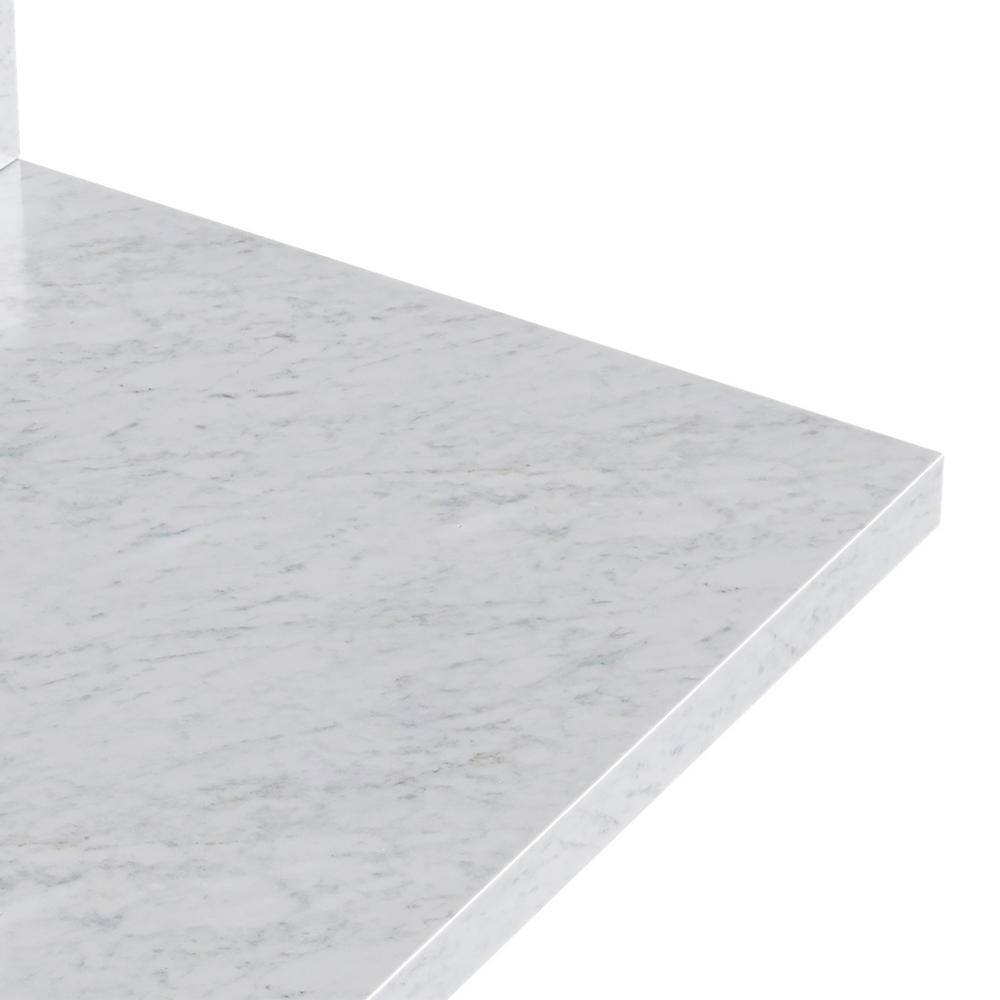 Magnolia 61" Gray Freestanding Double Basin Vanity with Carrara White Top