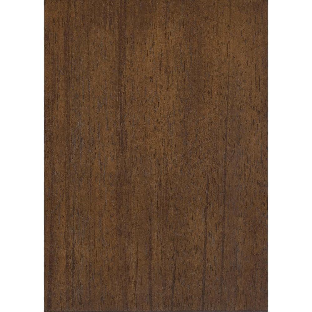 Walnut and Brown Faux Leather Transitional Counter Stool