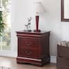 Louis Philippe 2-Drawer Nightstand Cappuccino Corvin's Furniture