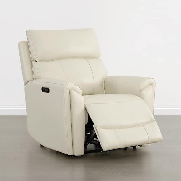 Spruce & Spring Orien Wall Hugger Cream Leather Dual Motor Power