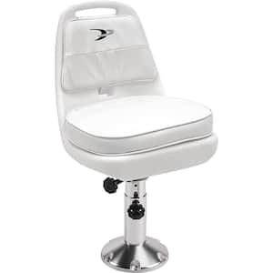 Standard Pilot Chair Package With Chair, Cushions, Mounting Plate, Pedestal and Seat Spider - White