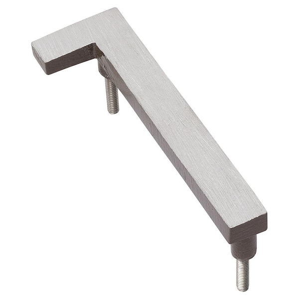 Montague Metal Products 4 in. Satin Nickel/Roman Bronze 2-Tone Aluminum Floating or Flat Modern House Number 1