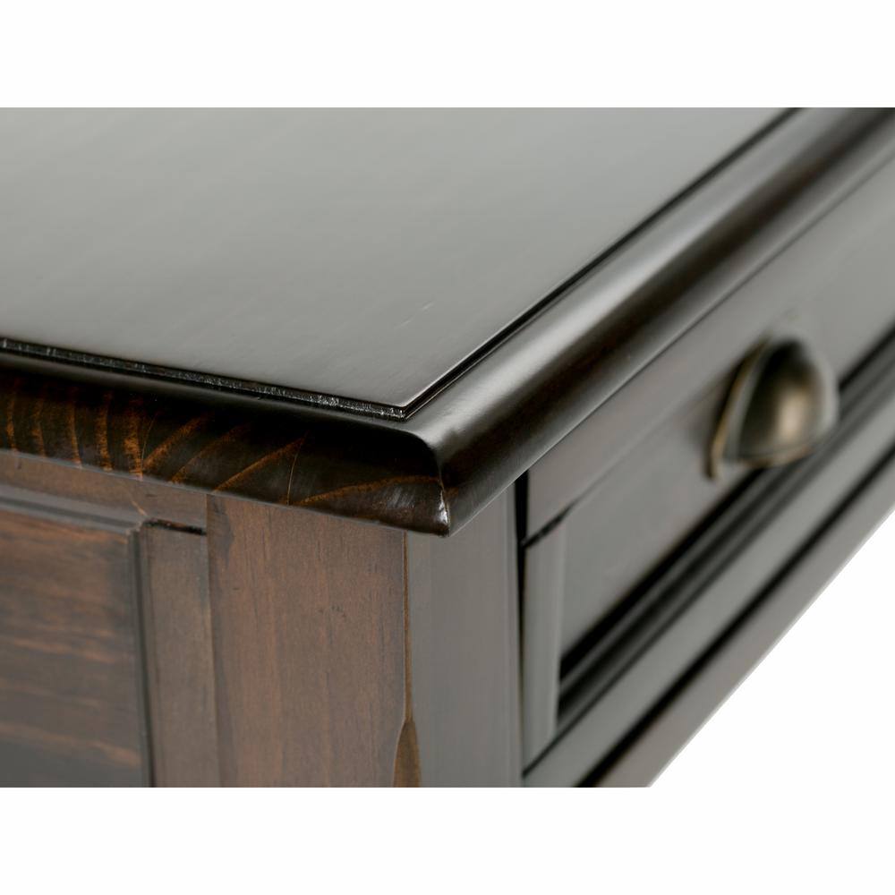 Burlington Traditional Mahogany Brown Solid Wood Desk with Keyboard Tray