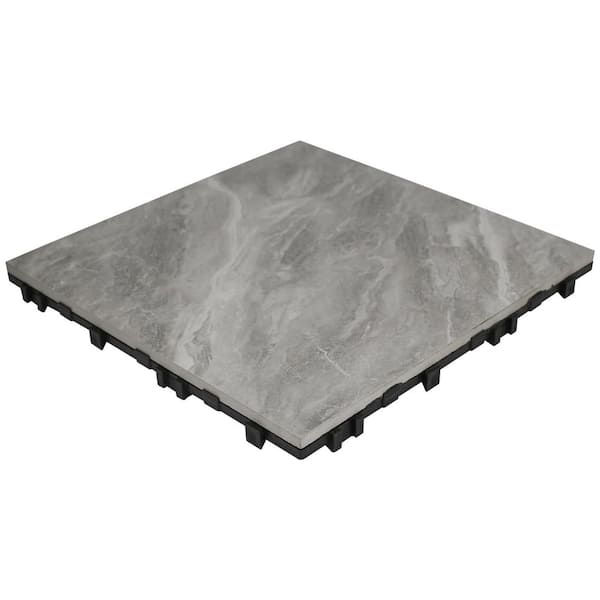 NewTechWood Outdoor Ceramic Quick Deck Tiles 12 in. x 12 in