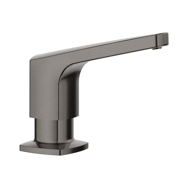 Rivana Deck-Mounted Soap and Lotion Dispenser in Satin Dark Steel