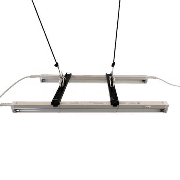 ViaVolt Lamp Bracket Kit with Two 2 ft. T5 Lamps and Safety Wire
