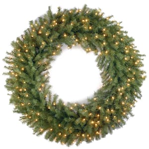 42 in. Norwood Fir Artificial Wreath with Clear Lights