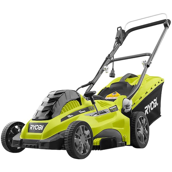  Ryobi 13 in. 11 Amp Corded Electric Walk Behind Push Mower,  Maintenance Free with No Gas, Oil, Filters or Spark Plugs : Patio, Lawn &  Garden