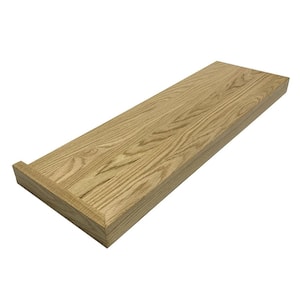 0.625 in. x 11.5 in. x 48 in. Prefinished Natural White Oak Left Return Modern Retread