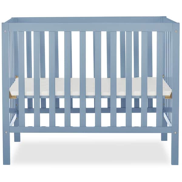 Dream On Me Edgewood 4-in-1 Dusty Blue Convertible Mini Crib 634 